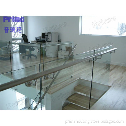 Stainless Steel and Tempered Glass Balustrade for Indoor